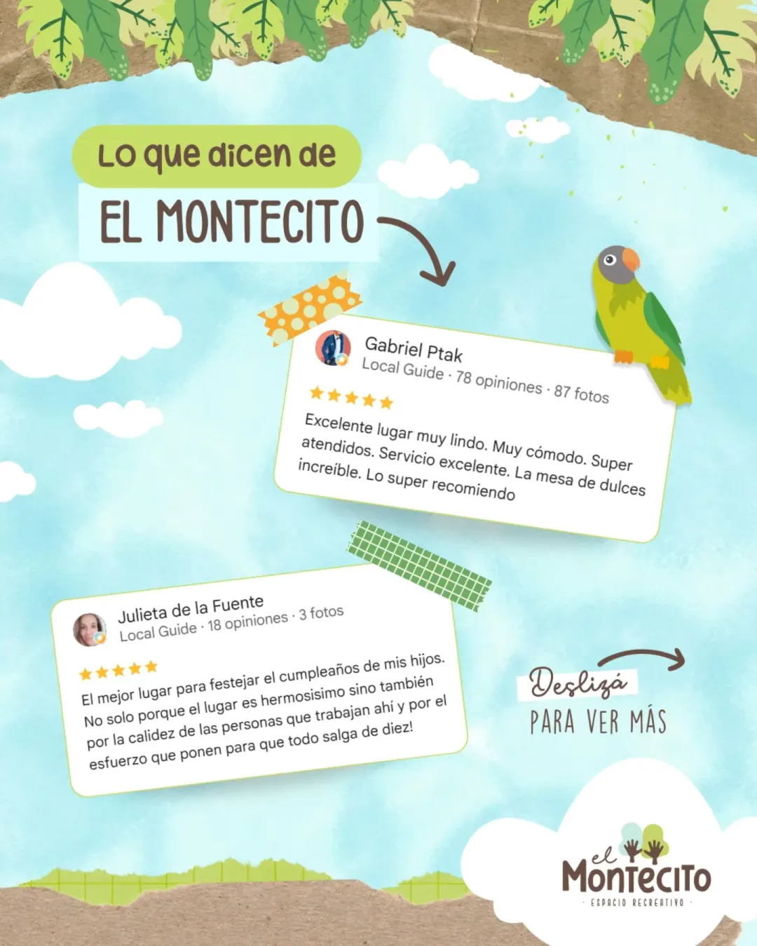 Lo que dicen de El Montecito: opiniones de familias en Google