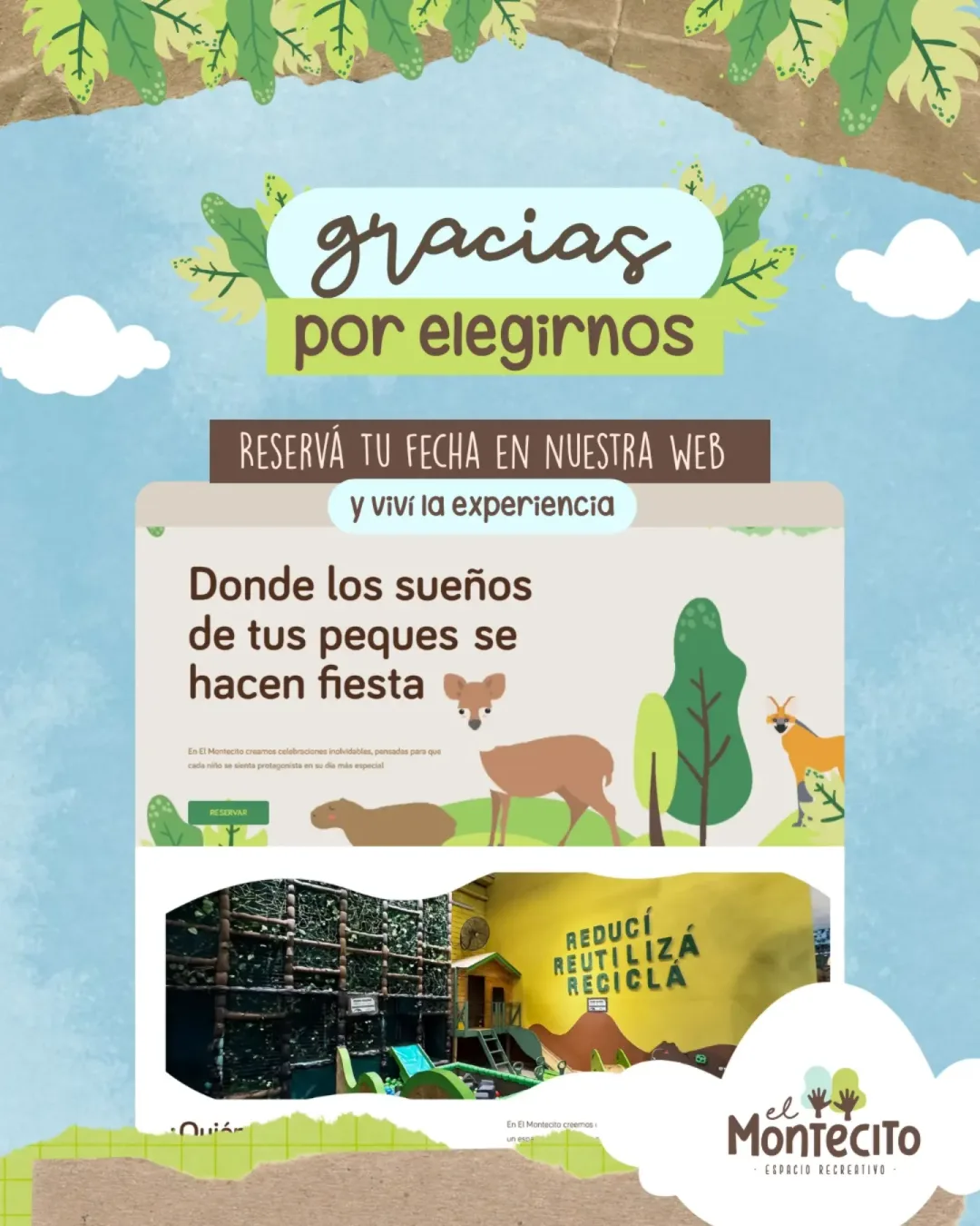 Gracias por elegirnos: reservá tu fecha en la web